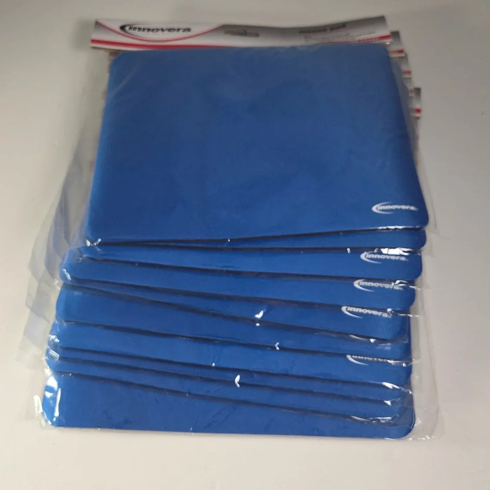 New 10 pack of Innovera Blue Synthetic Rubber Mouse‎ Pad Non Slip Backing
